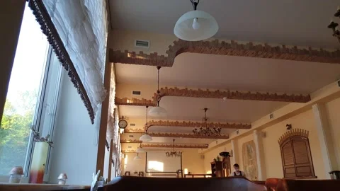 Empty restaurant. Cafe without people. Stock Footage 156246590