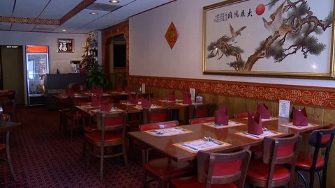 Empty Restaurant Covid19 Stock Footage 127470644