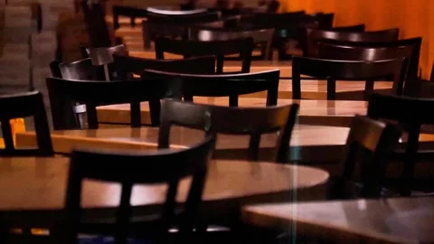 Empty Restaurant Dining Area 4K B-Roll Stock Footage 293035911