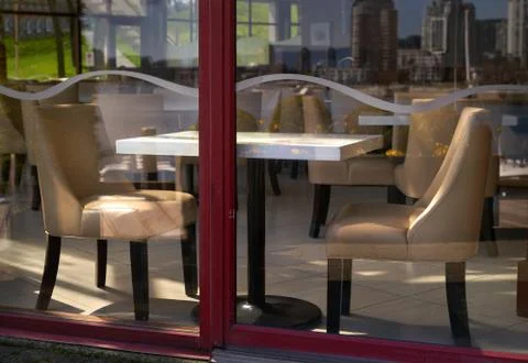 Empty Restaurant 스톡 사진