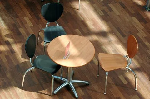 Empty restaurant table Stock Photos