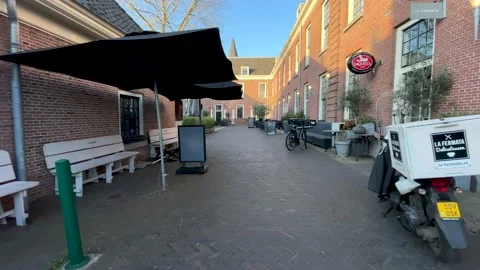 Empty restaurant terraces due to lockdown Stock-Footage 151555299