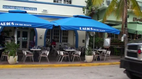 Empty Restaurants in Miami Beach 2015 Stock Footage 55812016