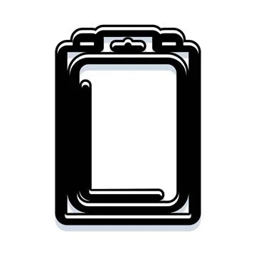 Empty retail product packaging with hook icon Stock Illustration