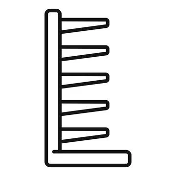Empty retail shelf displaying products for sale in store Stock Illustration