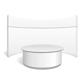 Empty retail stand. Illustration isolated on white background Illustrazione stock
