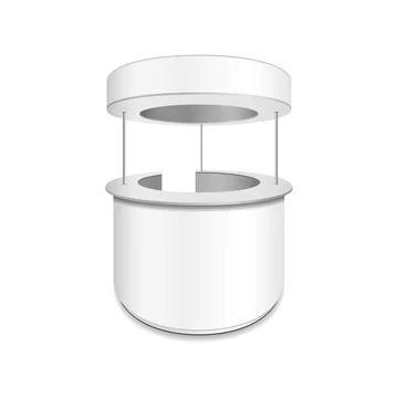 Empty retail stand. Illustration isolated on white background Stock Illustration