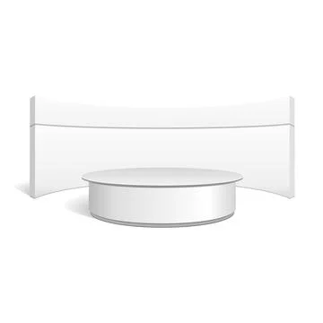 Empty retail stand. Illustration isolated on white background Stock Illustration