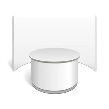 Empty retail stand. Illustration isolated on white background Stock Illustration