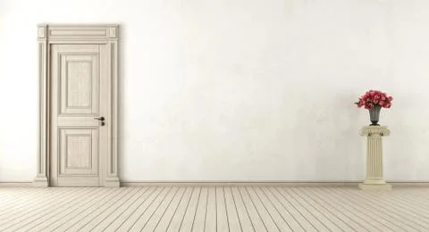 Empty retro interior Illustrazione stock