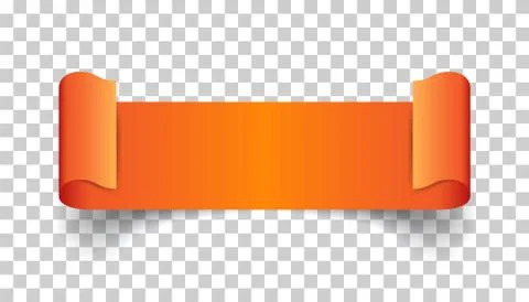 Empty ribbon vector icon. Blank sticker label on isolated background. Stock Illustration