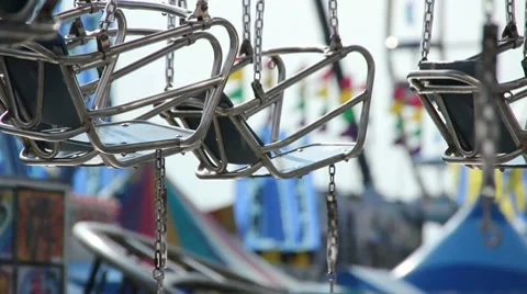 Empty Ride at the County Fair Stock Footage 8540135