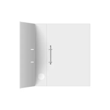 Empty ring office binder or folder open, realistic vector illustration isolated. Stock Illustration