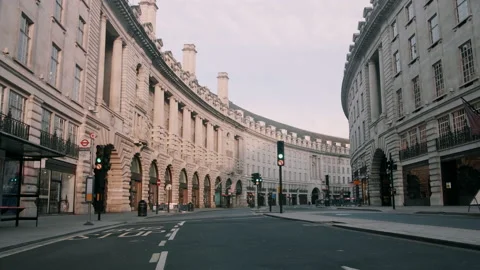 Empty road in Central London during lockdown Video stock 131061262