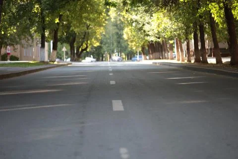 An empty road in the city Stock Photos
