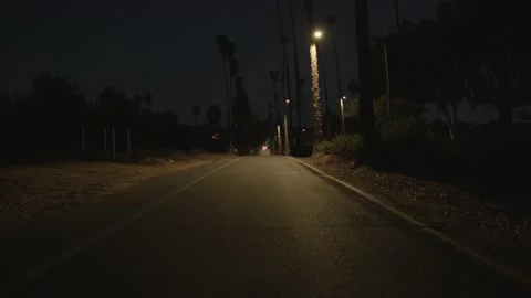 Empty Road During Dark Early Morning Stock Footage 220788235