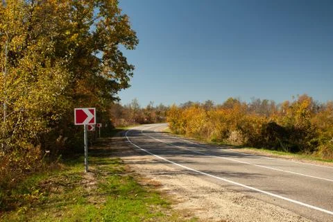 Empty road in forest landscape Stock Photos