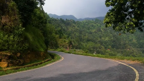 Empty road by the green nature Stock Footage 247267915