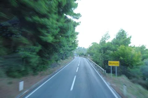 Empty road on high speed Stock Photos