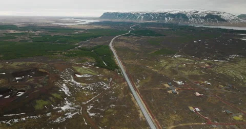 Empty Road in the Highlands of Iceland Stock Footage 228680479