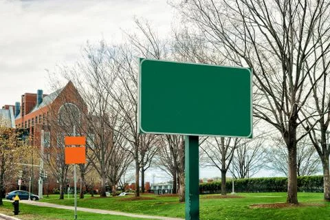 Empty Road indicator plates in Cambridge Stock Photos