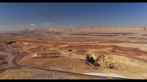 Empty Road in Judean Desert 4K Footage Stock Footage 270192661