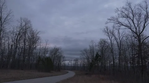 Empty Road in The Middle of Nowhere Stock Footage 151861285