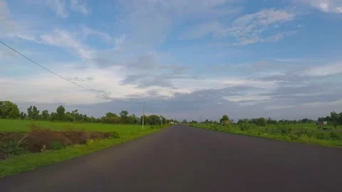 Empty road morning time Stock Footage 220325370