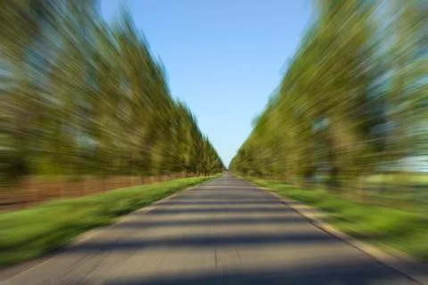 Empty road with motion blur Stock Photos