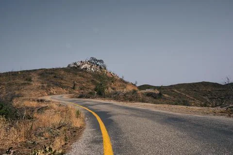 An empty road in nature Stock Photos