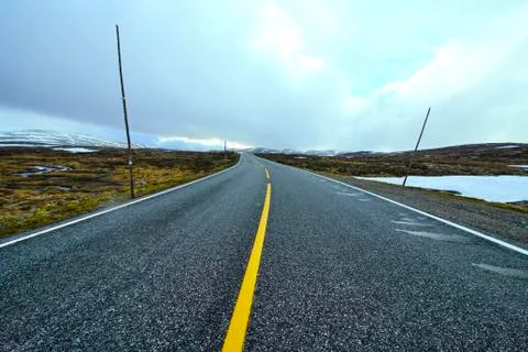 Empty road in nowhere Stock Photos