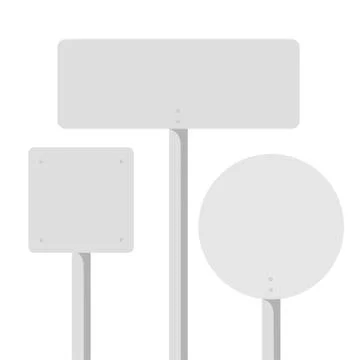 Empty road sign banner template Stock Illustration