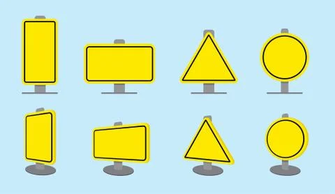 Empty road signs Stock Illustration