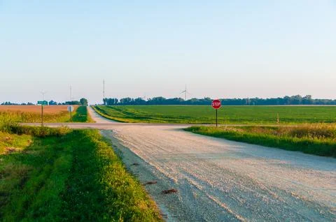 Empty Road at Sunset Stock Photos