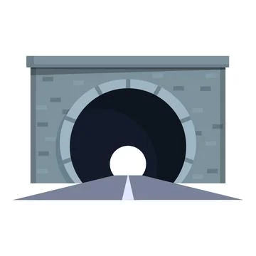 Empty road tunnel leading to the light at the end of the tunnel Stock Illustration