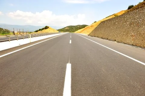 Empty road in turkey Foto stock