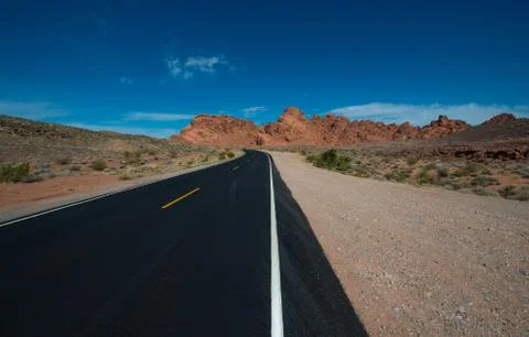 Empty Road Valley of Fire Highway Stock Photos