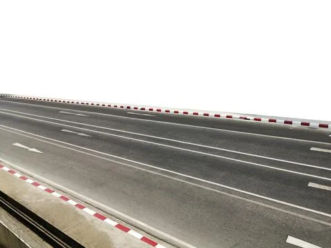 Empty road on white Stock Photos