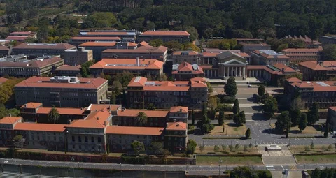 Empty Roads and Fields of University in Cape Town During Quarantine 6K Video stock 128553558