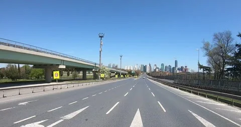 Empty roads and highway patrol Stock Footage 171193293