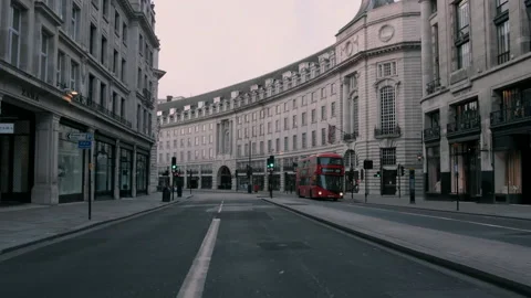 Empty roads in Central London during lockdown Video stock 131063894