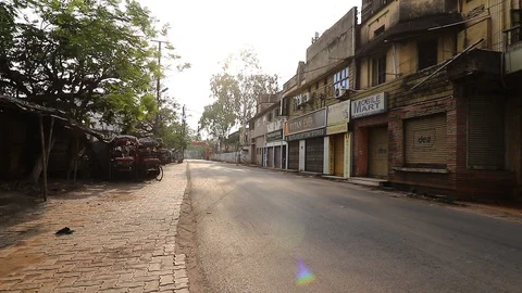 Empty roads during Lockdown in India Vídeos de archivo 128894354