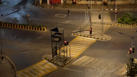 EMPTY ROADS IN MUMBAI DURING  LOCKDOWN DUE TO CORONA VIRUS MARCH 22, 2020 Stock Footage 128688622