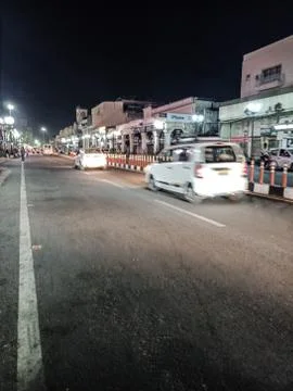 Empty roads when lock down started during covid 19 Stock Photos