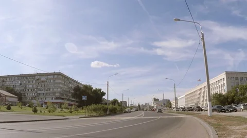 An empty roadway in the city. Stock Footage 80767174