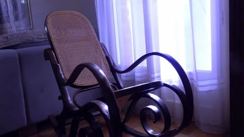 An empty rocking chair, driven by a ghost, Stock Footage 162017604