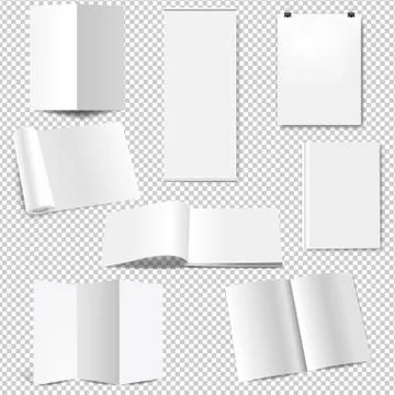Empty Roll Up Set Banners Isolated Transparent Background Stock Illustration