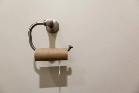Empty roll of toilet paper Stock-Fotos