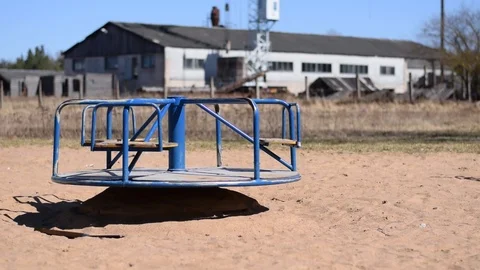 Empty roller / swing in desolate area Stock Footage 88494166