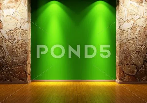 Empty room 3d render Stock Illustration